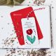 Minisemn de carte martisor lalea pictat