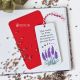 Minisemn de carte martisor lavanda pictat