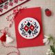 Martisor brosa model traditional pictat manual