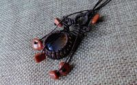Colier macrame unicat cu piatra soarelui.