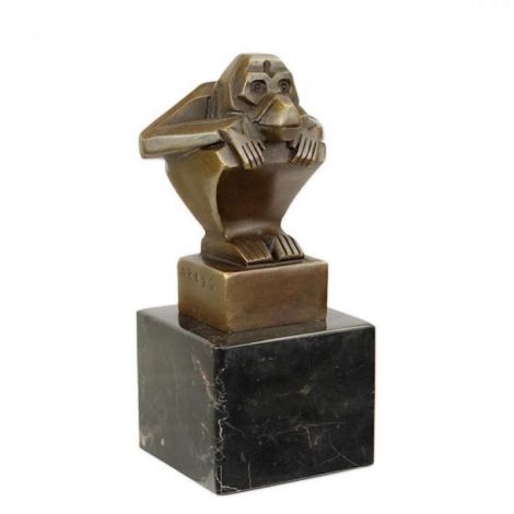 Maimutica - statueta din bronz
