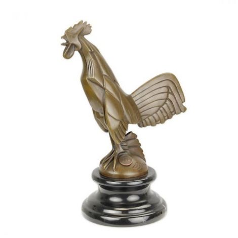 Cocos - statueta din bronz pe soclu din marmura 