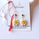 MARTISOR - cercei floare alba
