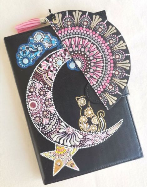 Set agenda i semn de carte pictate manual