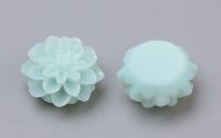 Floare Cabochon din rasina turcoaz pal