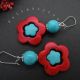 Cercei turcoaz si howlite cod598