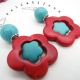 Cercei turcoaz si howlite cod598