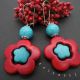 Cercei turcoaz si howlite cod598
