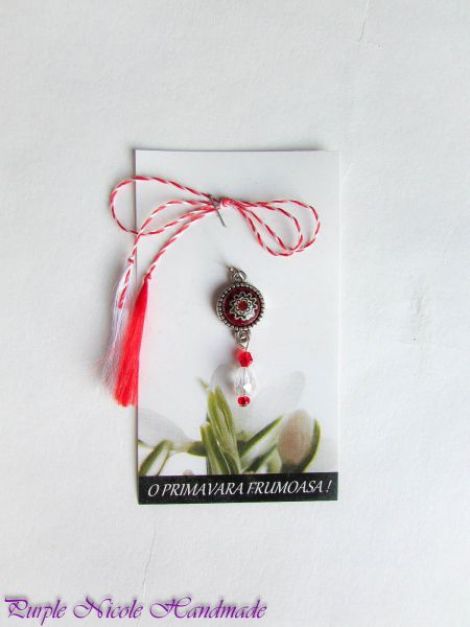 Rosioara - pandantiv martisor margele