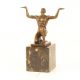 Barbat ingenunchiat - statueta erotica din bronz