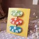 Set clamite cu floricele verzi 