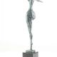 Nud modern - statueta din bronz pe soclu marmura