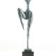 Nud modern - statueta din bronz pe soclu marmura
