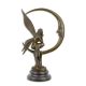 Zana cu Luna - statueta din bronz pe soclu marmura