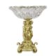 Platou din cristal cu picior cu femei din bronz 