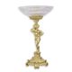 Platou din cristal cu picior cu un barbat bronz