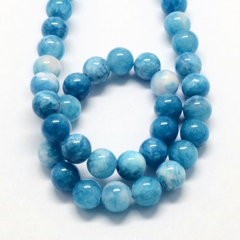 Margele jad vopsit albastru Dodger 8mm 