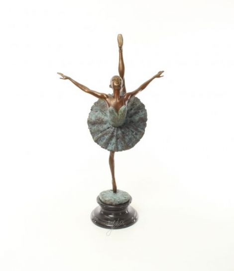 Balerina mare - statueta din bronz pictat