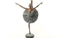 Balerina mare - statueta din bronz pictat