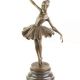 Balerina- statueta din bronz pictat