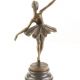 Balerina- statueta din bronz pictat