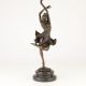 Balerina - statueta din bronz pictat 