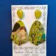 Cercei pictati manual handmade reproducere Klimt
