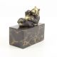 Ursul Panda - statueta din bronz pe soclu din marm