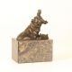 Rinocer facand baie- statueta din bronz
