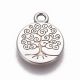 Charm copac argintiu 19x15x2mm