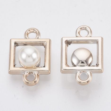 Link auriu cu perla 23x15.5x10.5mm