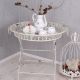 Masa din fier forjat antik white 