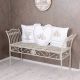 Banca din fier forjat antik white