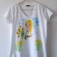 Tricou pictat manual " Fetita cu floarea-soarelui"