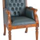 Scaun Chesterfield din lemn mahon 
