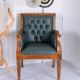 Scaun Chesterfield din lemn mahon 