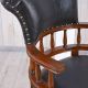 Scaun Chesterfield din lemn mahon 