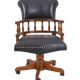 Scaun Chesterfield din lemn mahon 