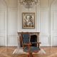 Scaun Chesterfield din lemn mahon 