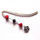 semn de carte cu howlite rosu 