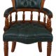 Scaun Chesterfield din lemn mahon 