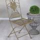 Scaun din fier forjat antik green 