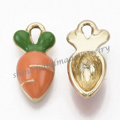 Charm morcovi 17.5x9x5mm