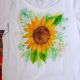 Tricou pictat manual " Floarea-soarelui"