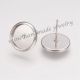 Baza de cercei cu platou platinum 10mm