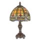 Lampa Tiffany din bronz cu decoratiuni vegetale 