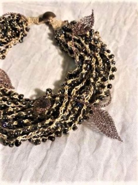 Colier Ethnic multistrands crosetat