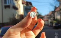 Cercei unicat din rasina epoxidica transparenti