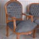 Set living din lemn mahon cu tapiterie gri soarece