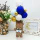 Lumanare botez Teddy Bear Albastru